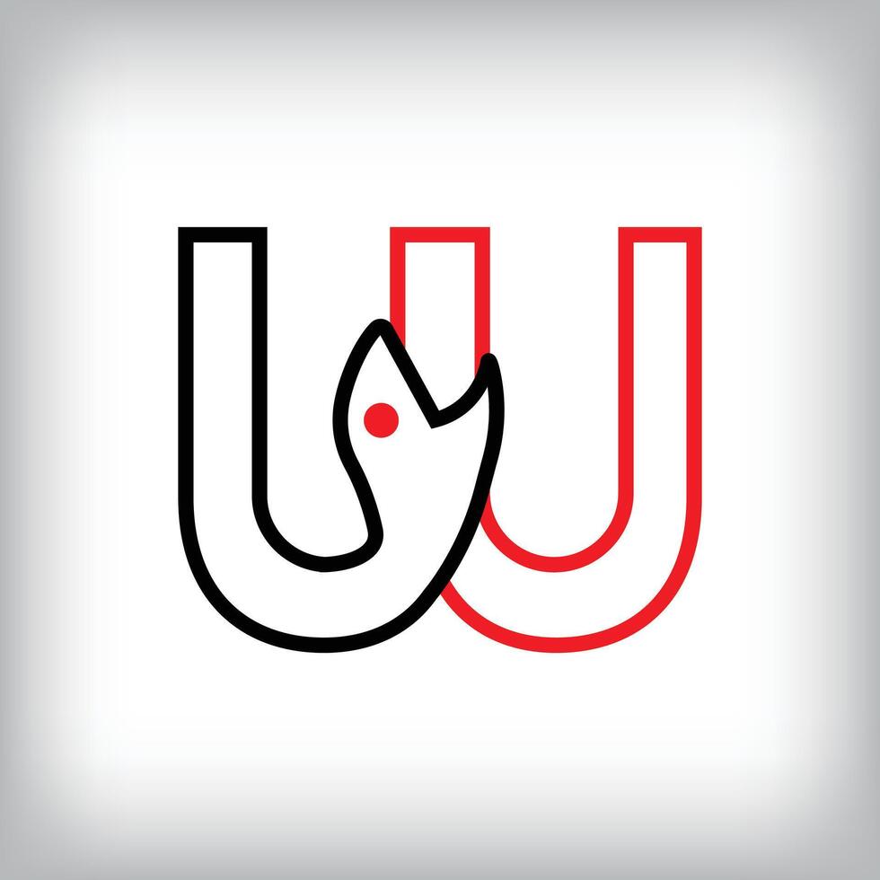 Ouroboros infinity letter W logo design. Self-eating snake linear design for companies. Traditional reptile template vector