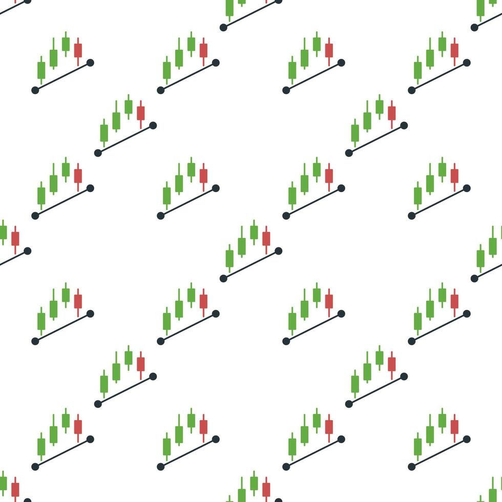 Trading Signals Crypto Analytics seamless pattern vector