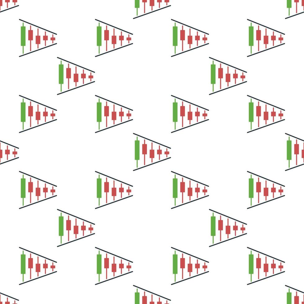 Technical Analysis Graphics Margin Trading seamless pattern vector