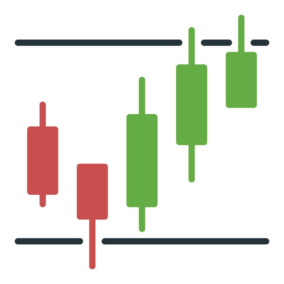 Stock Market Trading Candlestick Chart icon or symbol vector