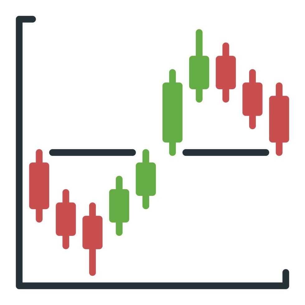 Cryptocurrency Candlestick Chart Analytics simple icon or symbol vector
