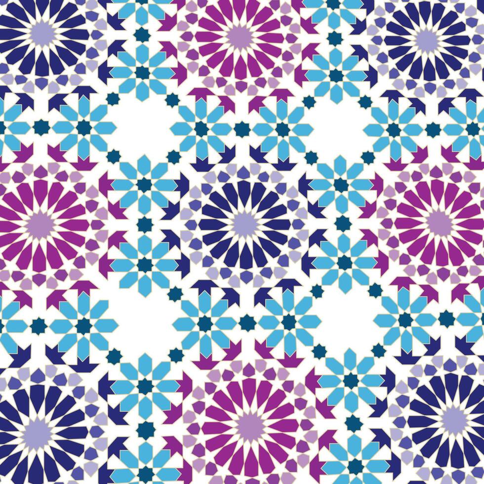 Geometric seamless pattern moroccan tiles design image vector