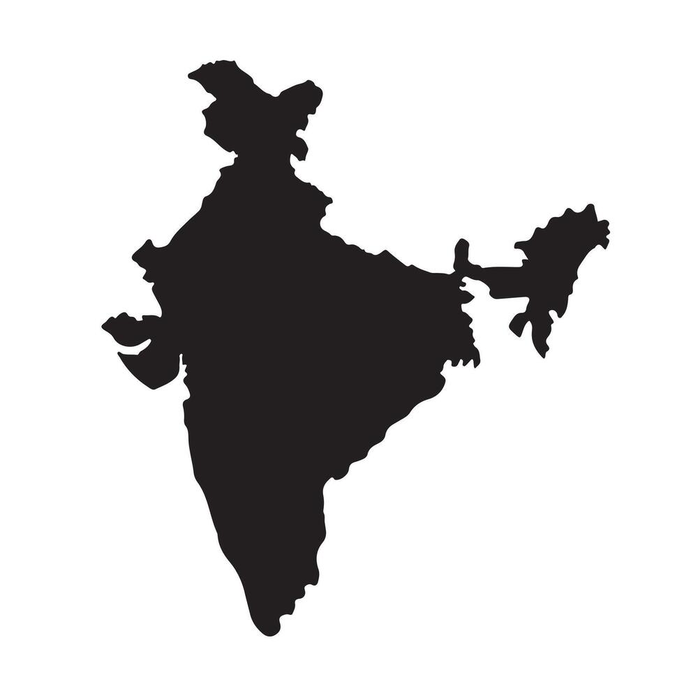 india map silhouette illustration vector