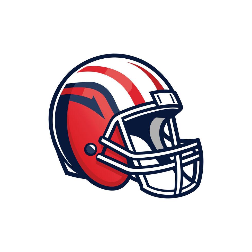 Dynamic Illustration Design of a Shiny American Football Helmet vector