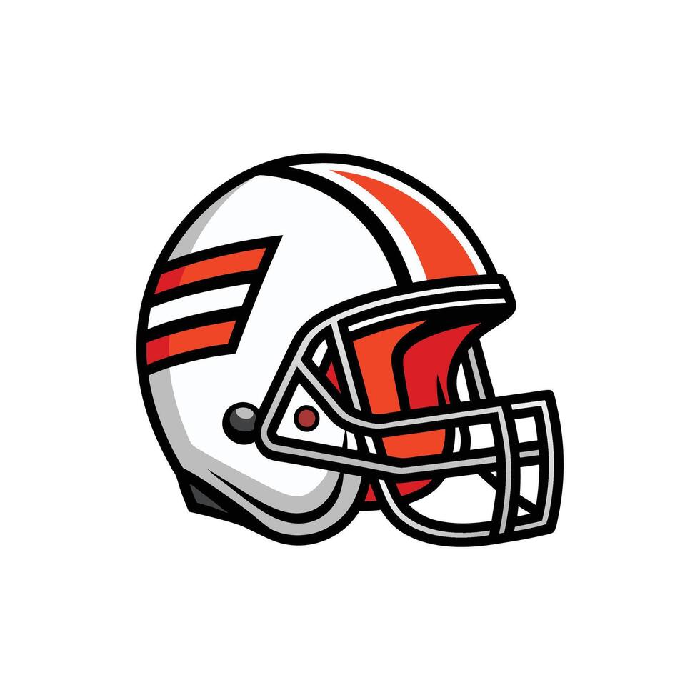 Retro-Inspired American Football Helmet Illustration Design on White Background vector