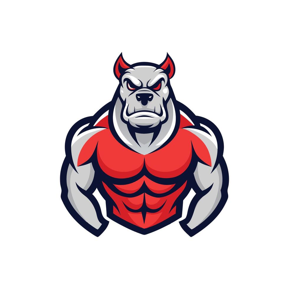 Aggressive Bulldog Illustration with Dynamic Details vector