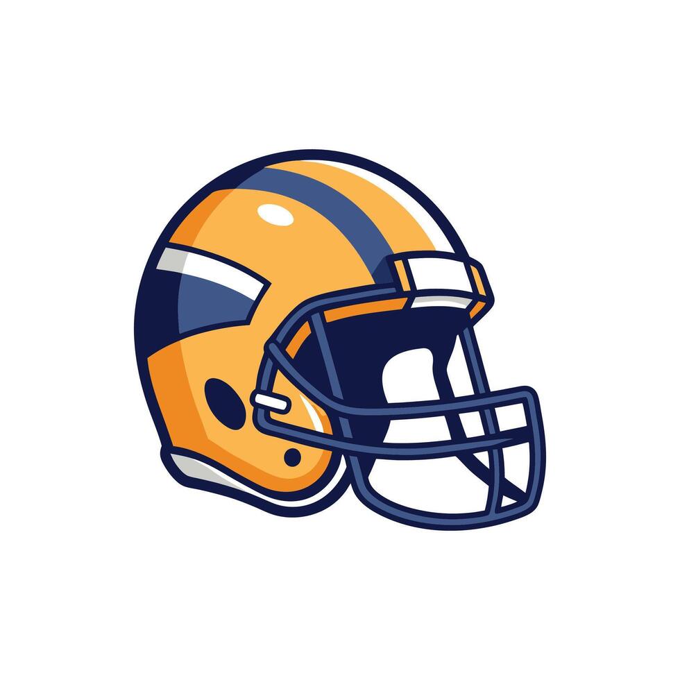 American Football Helmet with Customizable Team Colors vector