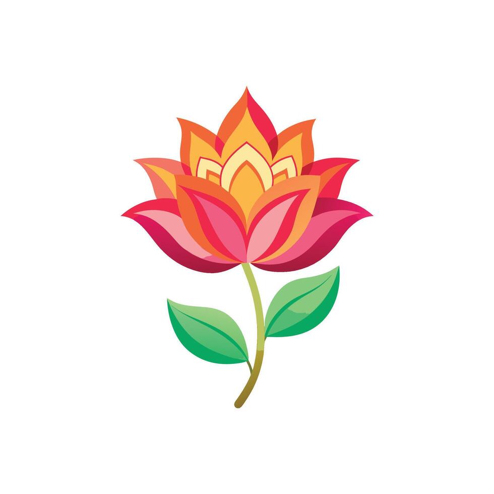 Exquisite Single Flower with Realistic Details Illustration Design vector