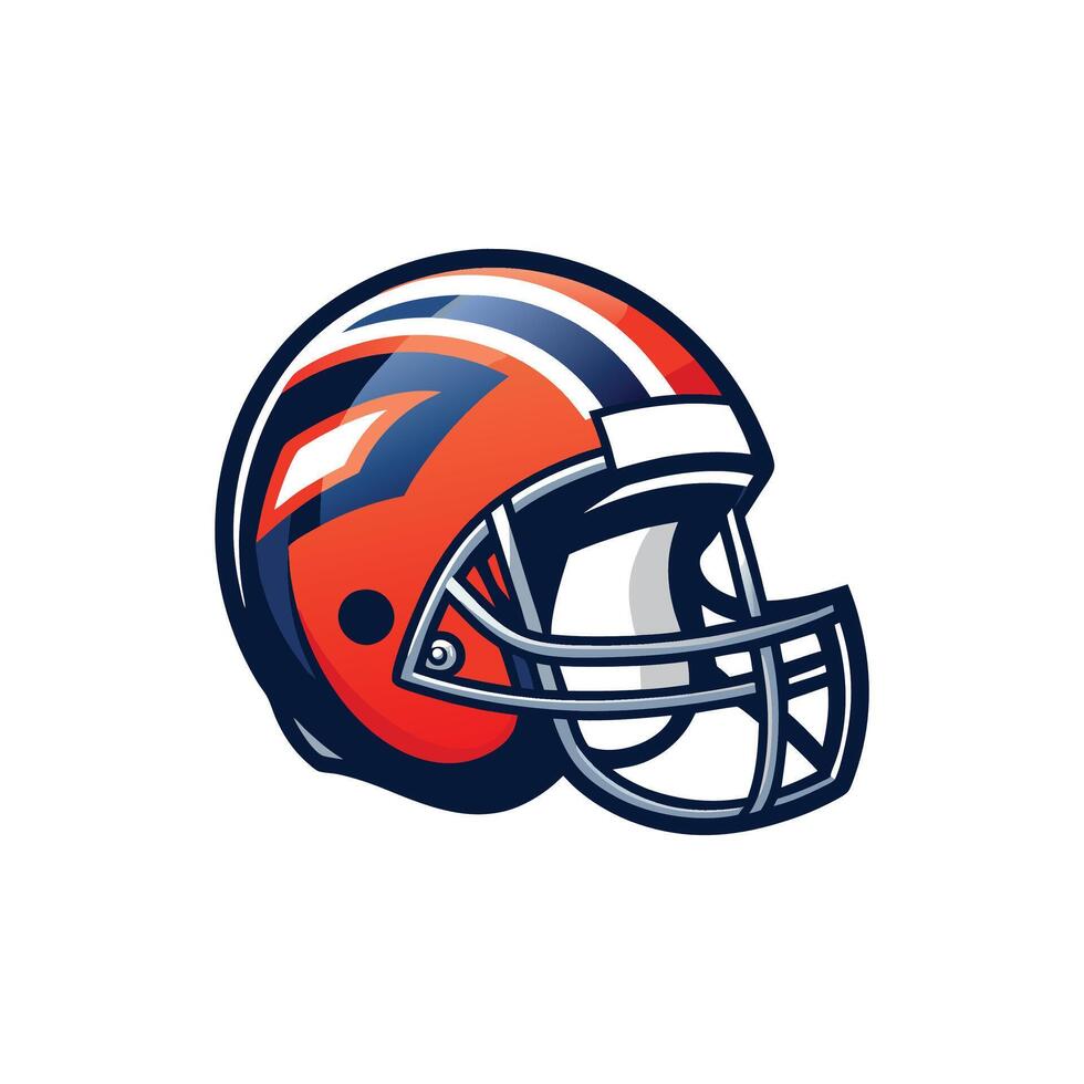 Classic American Football Helmet with Modern Detailing Illustration Design vector