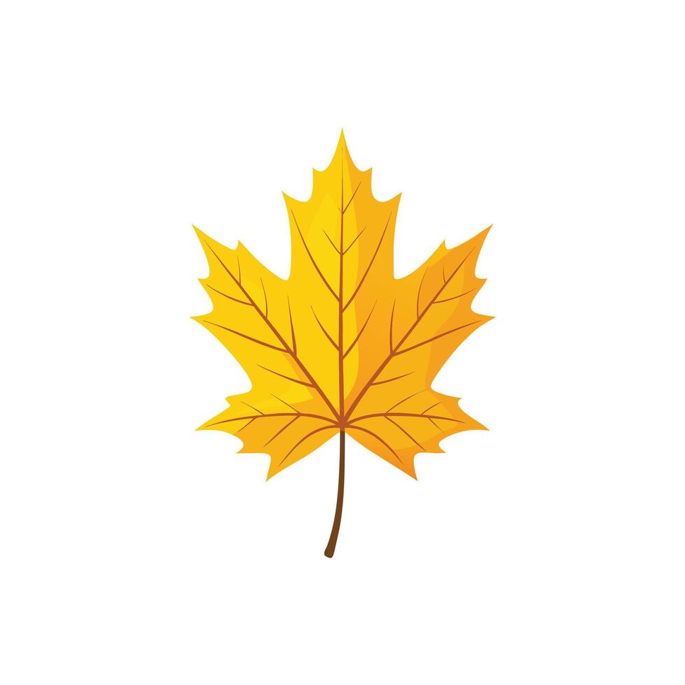 Autumn Maple Leaf with Realistic Gradient Design vector