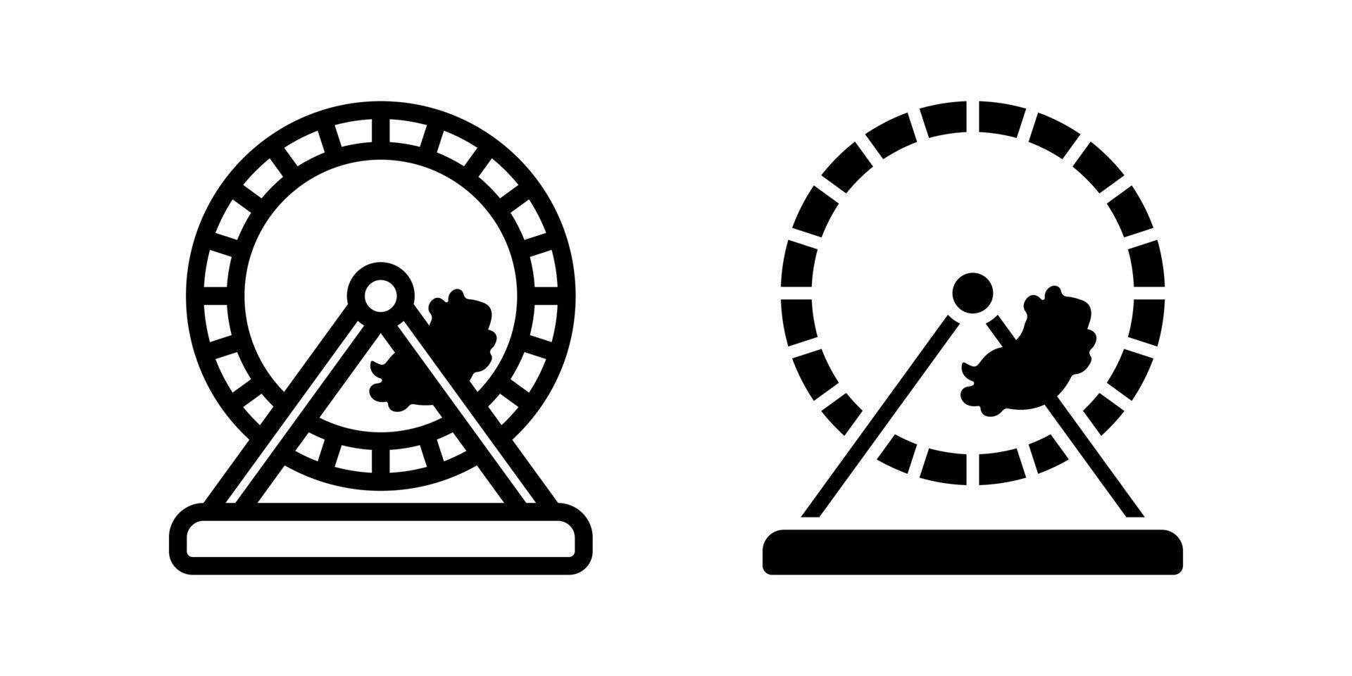 Hamster wheel icon. for mobile concept and web design. illustration vector