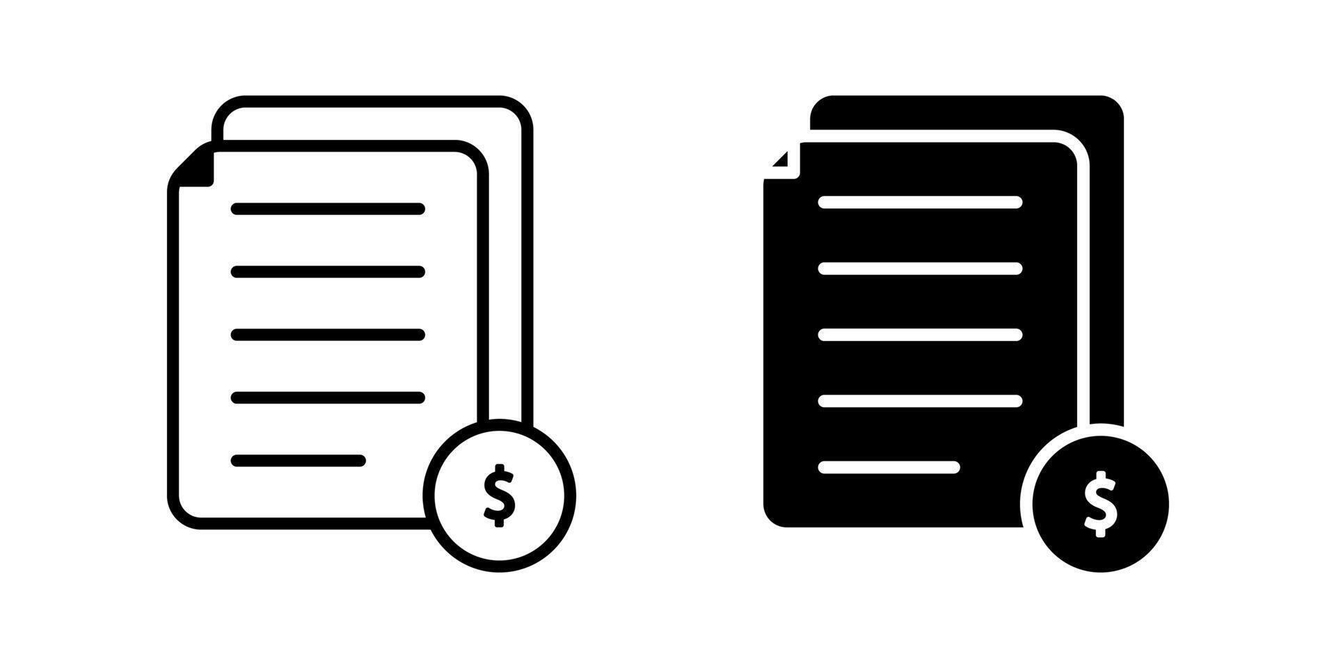 Documents icon set. for mobile concept and web design. illustration vector