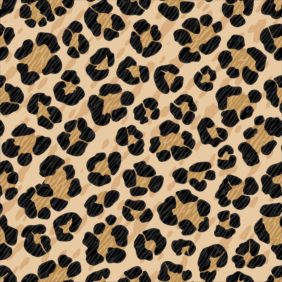 Seamless Leopard Skin Texture - Bold Animal Print Pattern vector