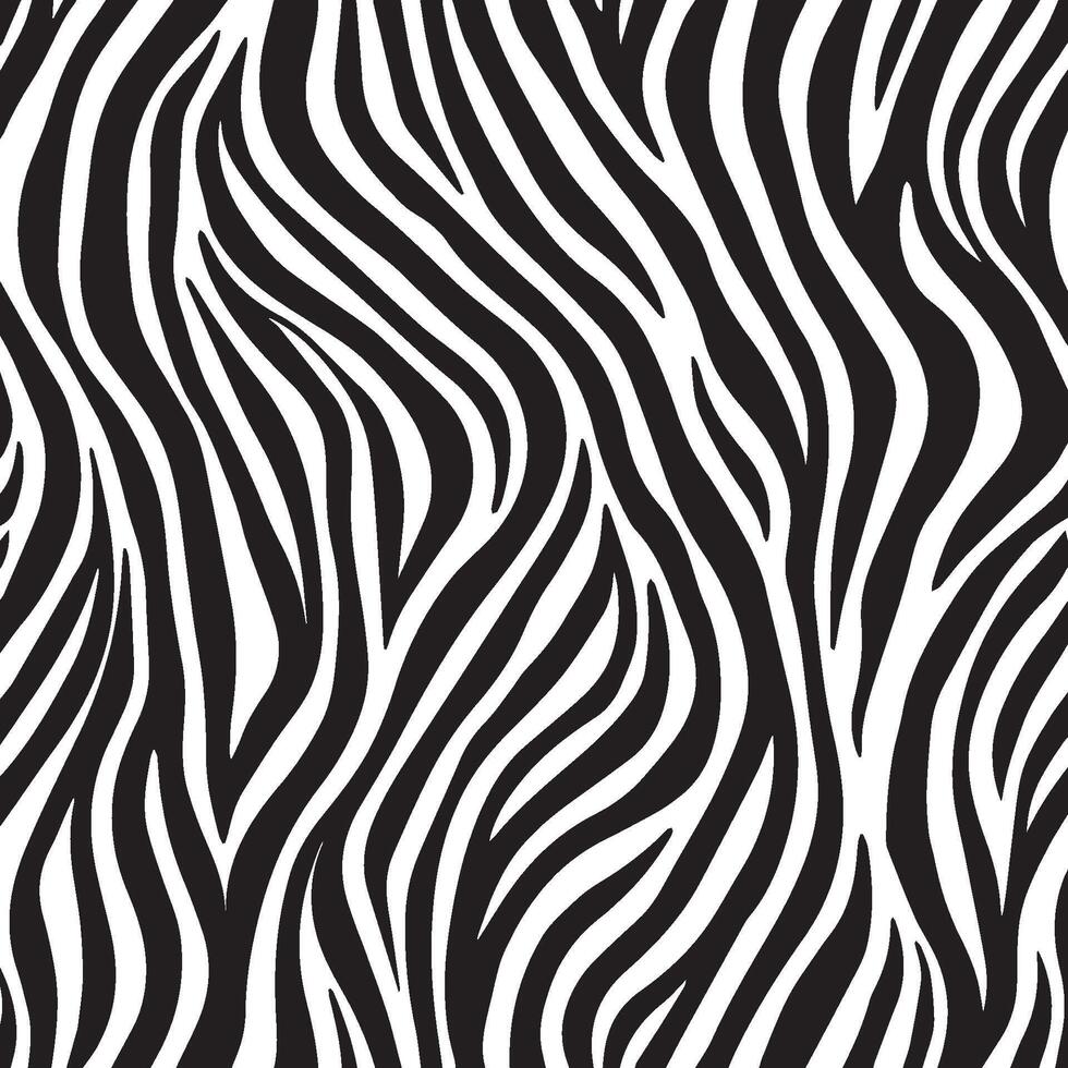 Seamless Zebra Skin Texture - Bold Striped Animal Print Design vector