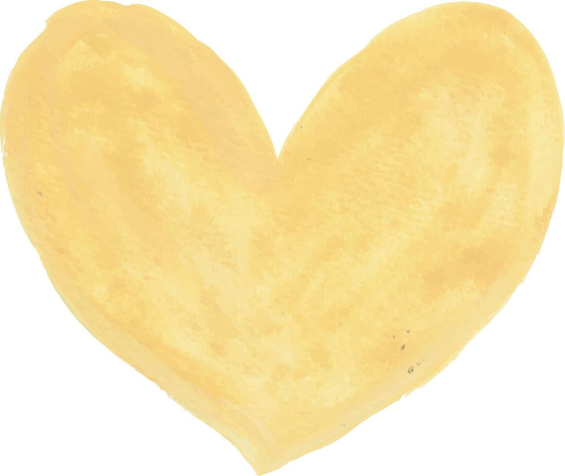 a yellow heart shape is shown on a white background vector