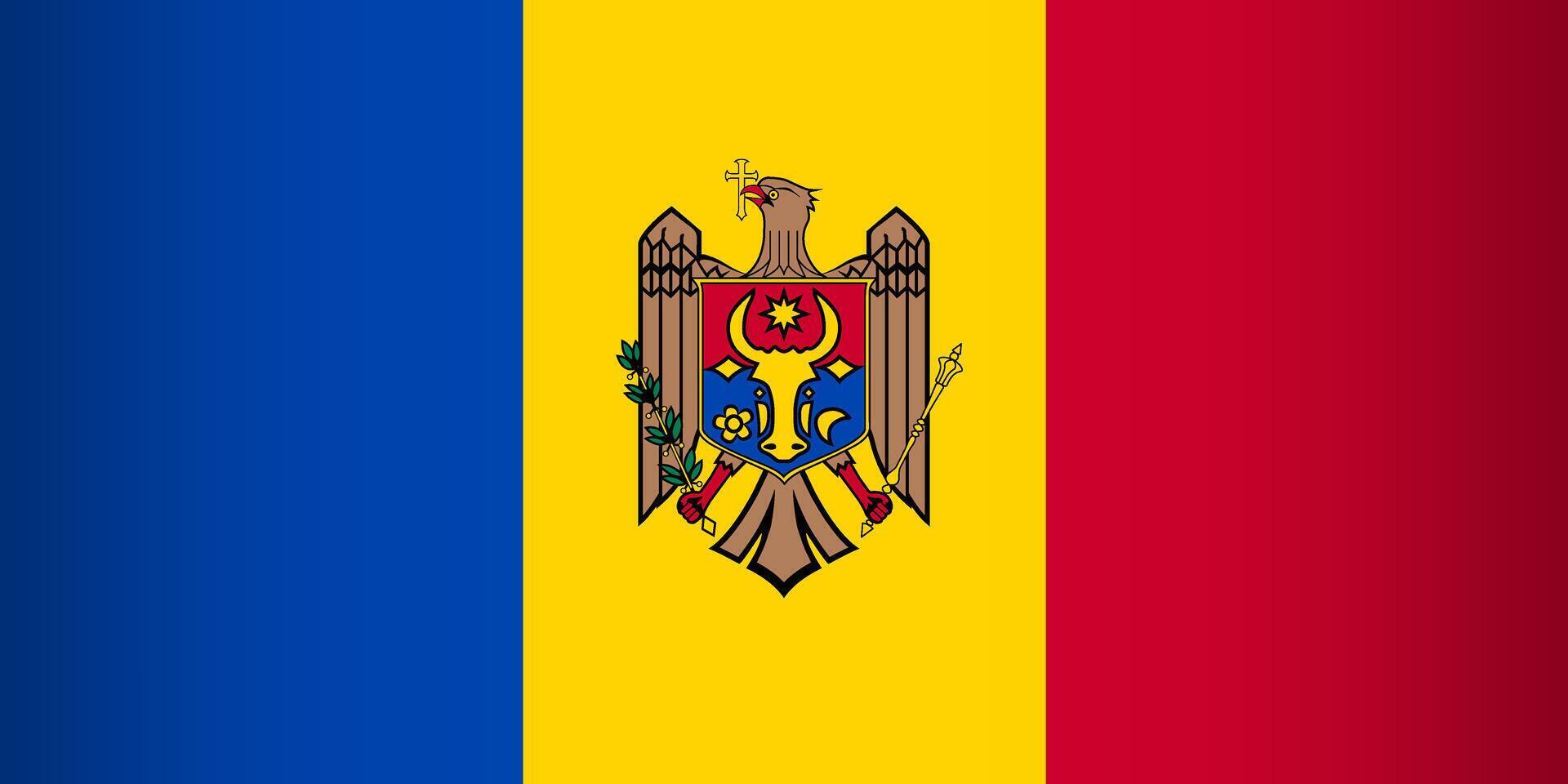National Flag of the Republic of Moldova vector