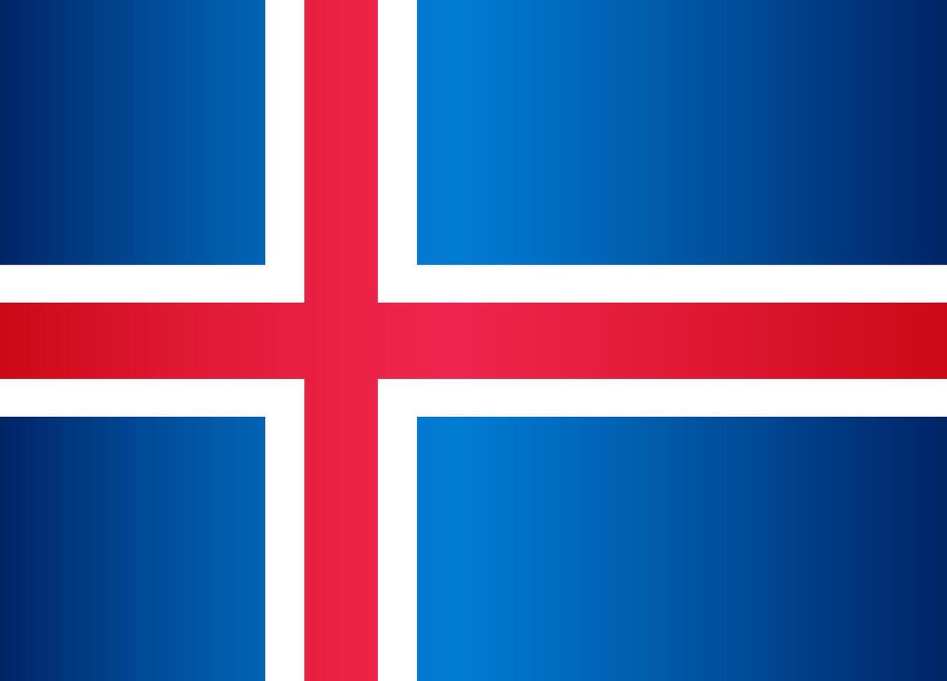 National Flag of the Republic of Iceland vector