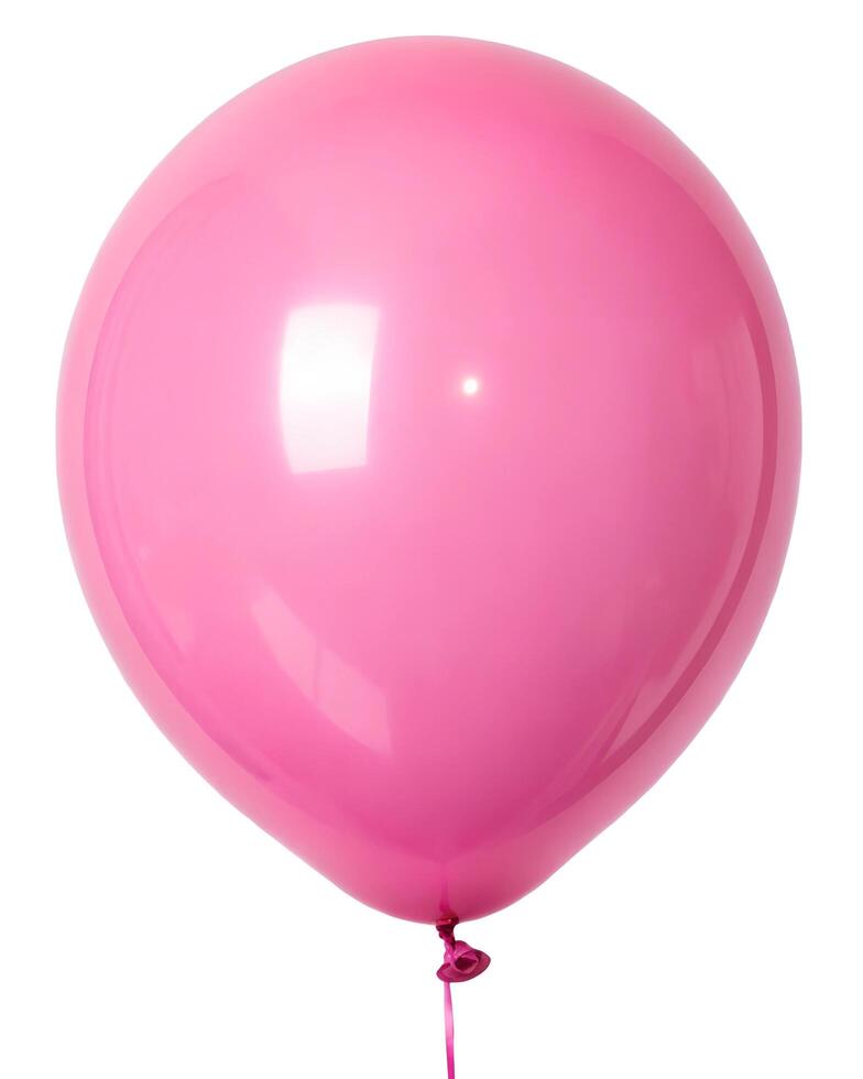 pink balloon isolated on white photo