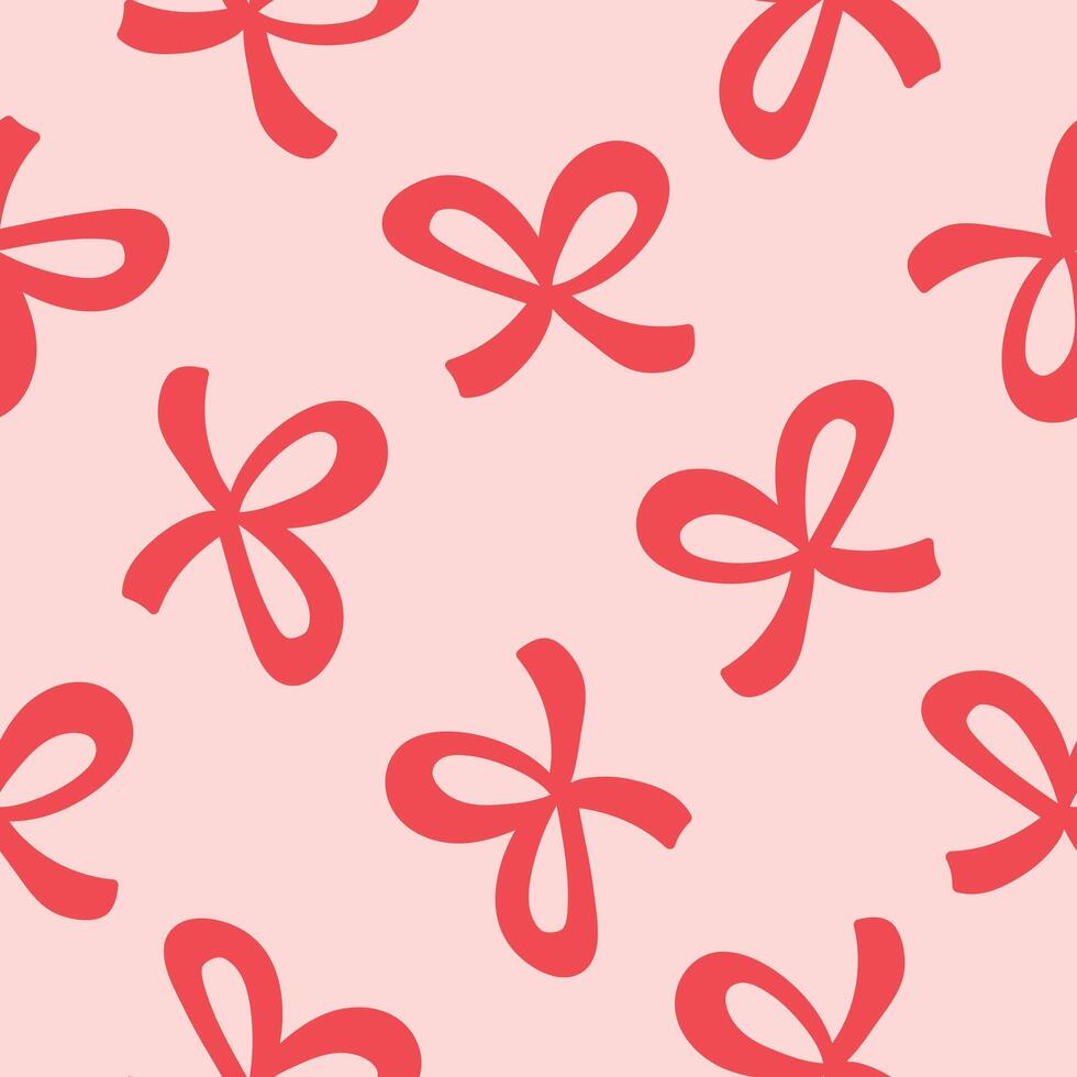 Ribbon Pattern Ribbon Background Bows Pattern vector
