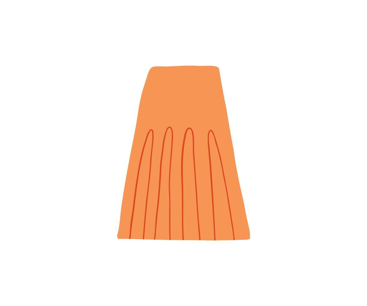 Cute interesting vase drawn in flat style. Hand drawn illustration. vector