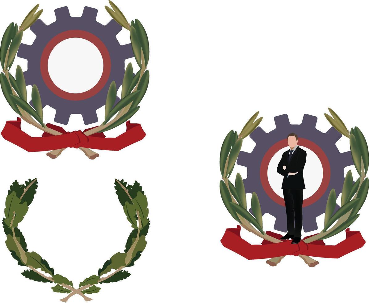 The emblem of the italian republic vector