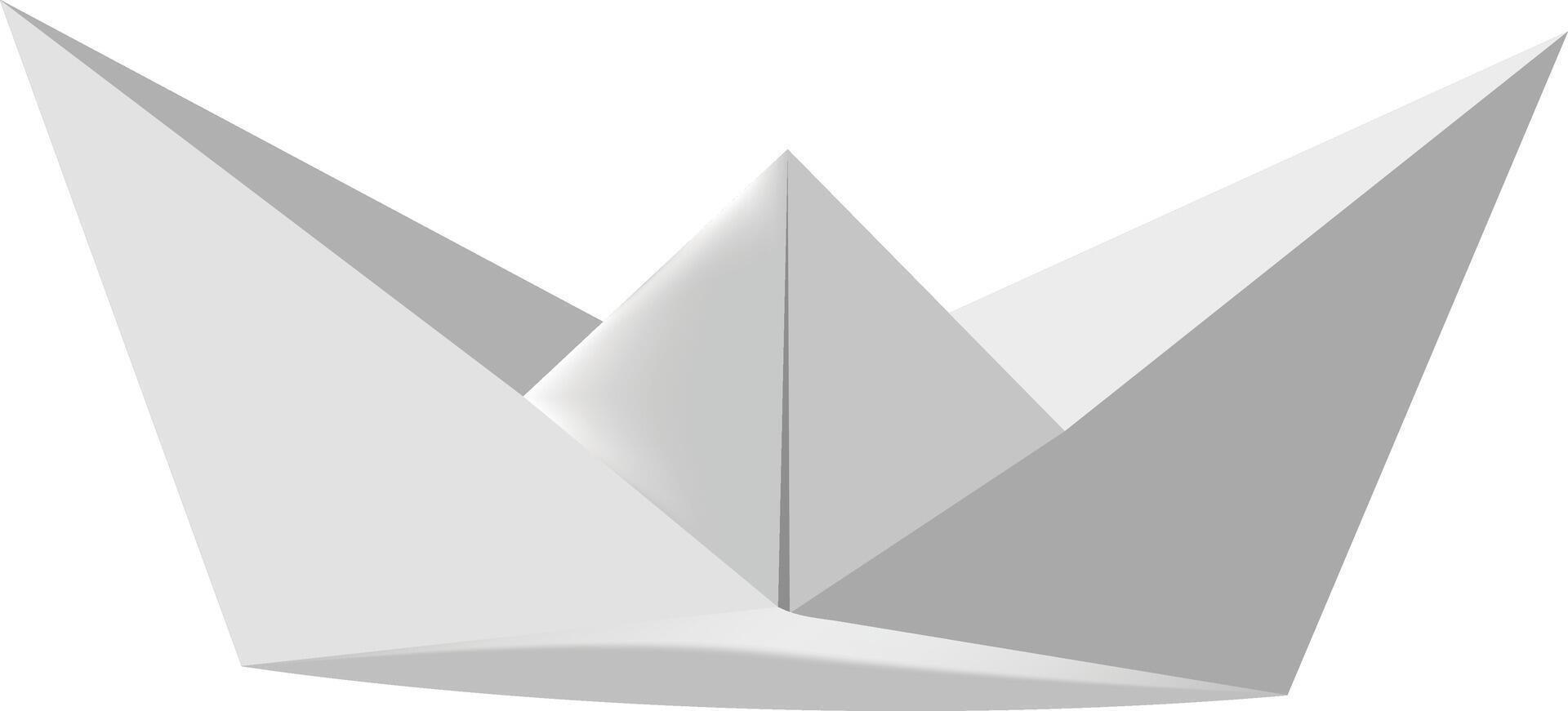 A white paper origami paper crown on a white background vector