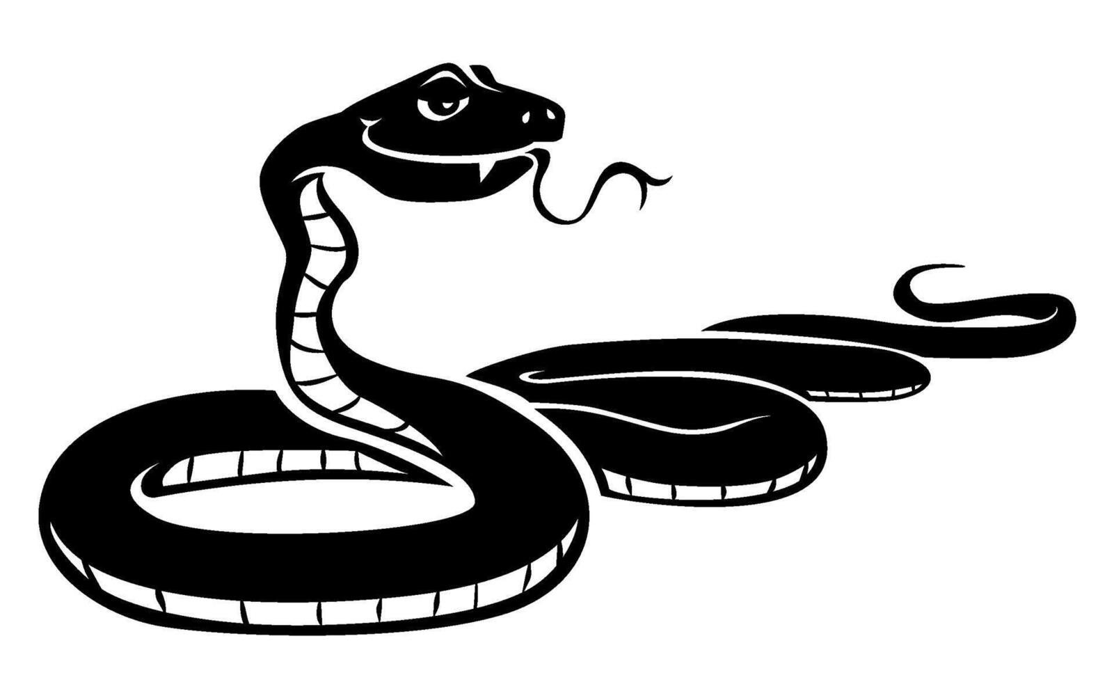 snake comic cartoon icon vector