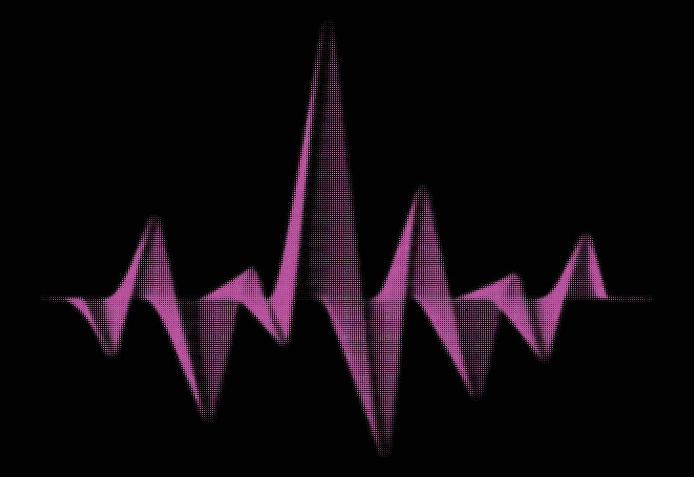 pulse wave halftone template vector