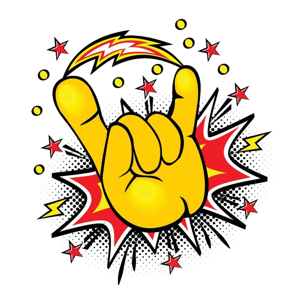Hard rock horns finger vector