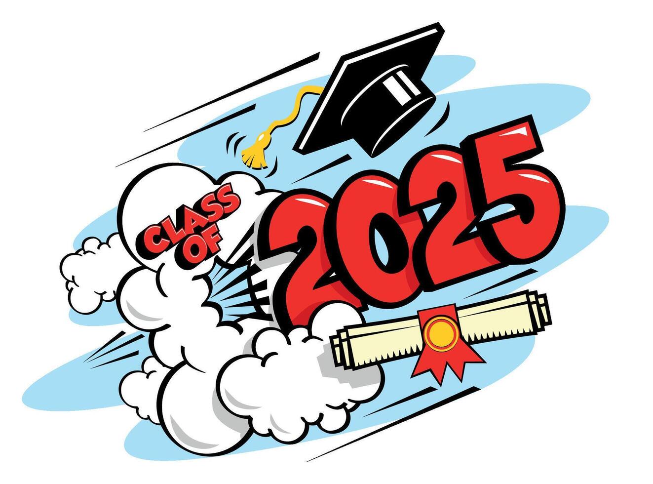 2025 graduate class start up vector
