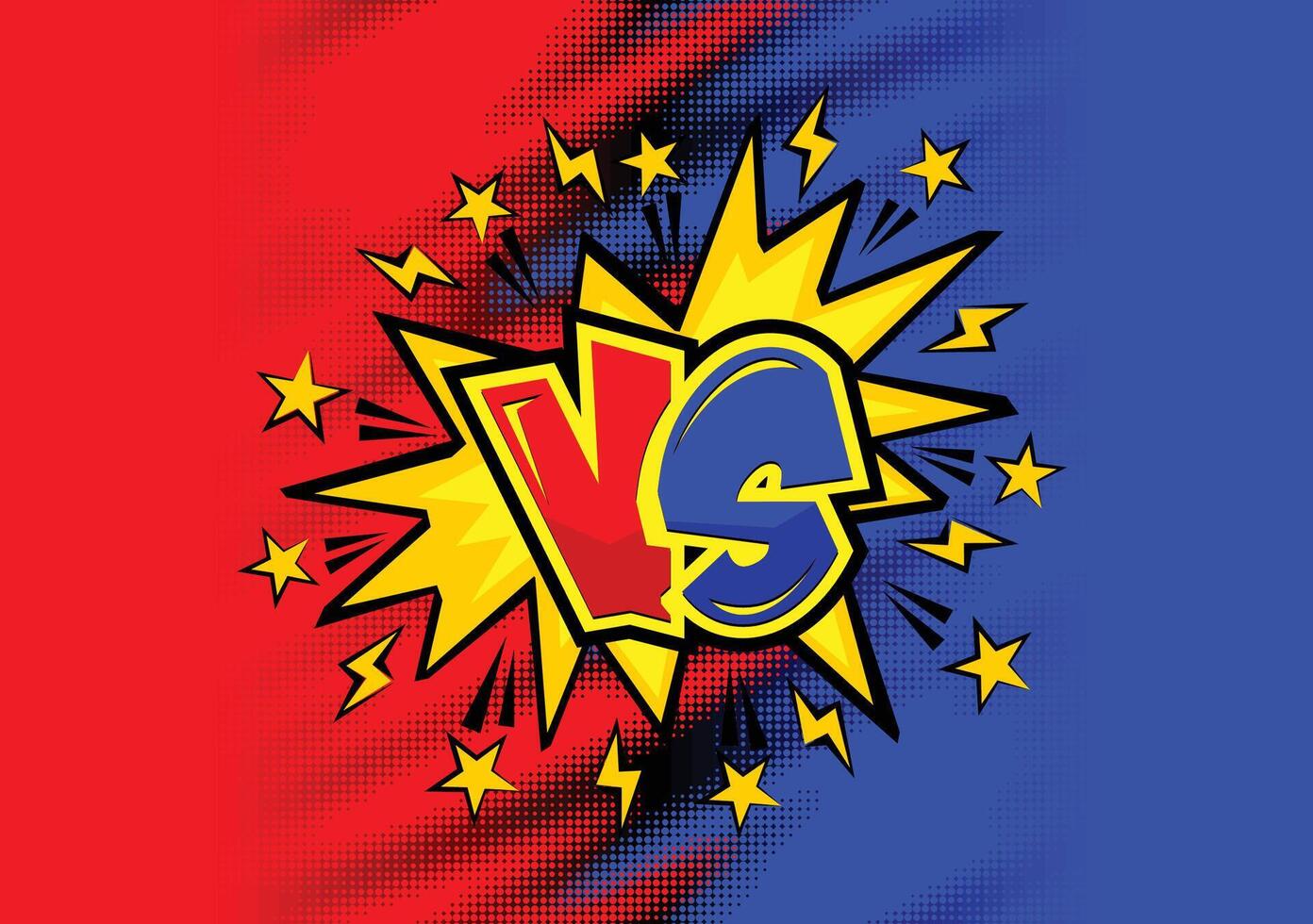 VS halftone comic background vector