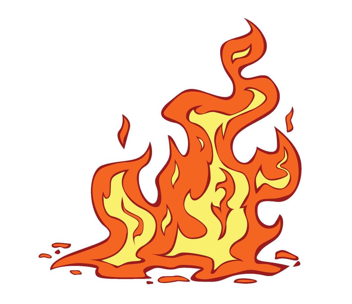 flame fire bonfire sign vector