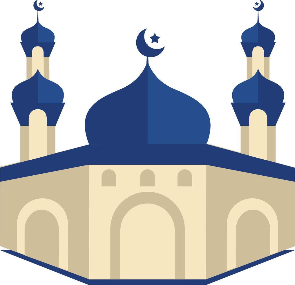 Islamic mosque worship building icon symbol isolated on white background. Illustration template design vector