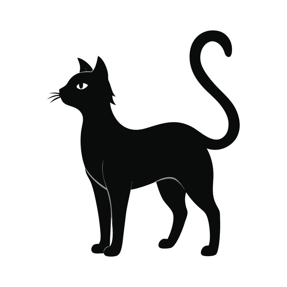 cat silhouette design on a white background vector