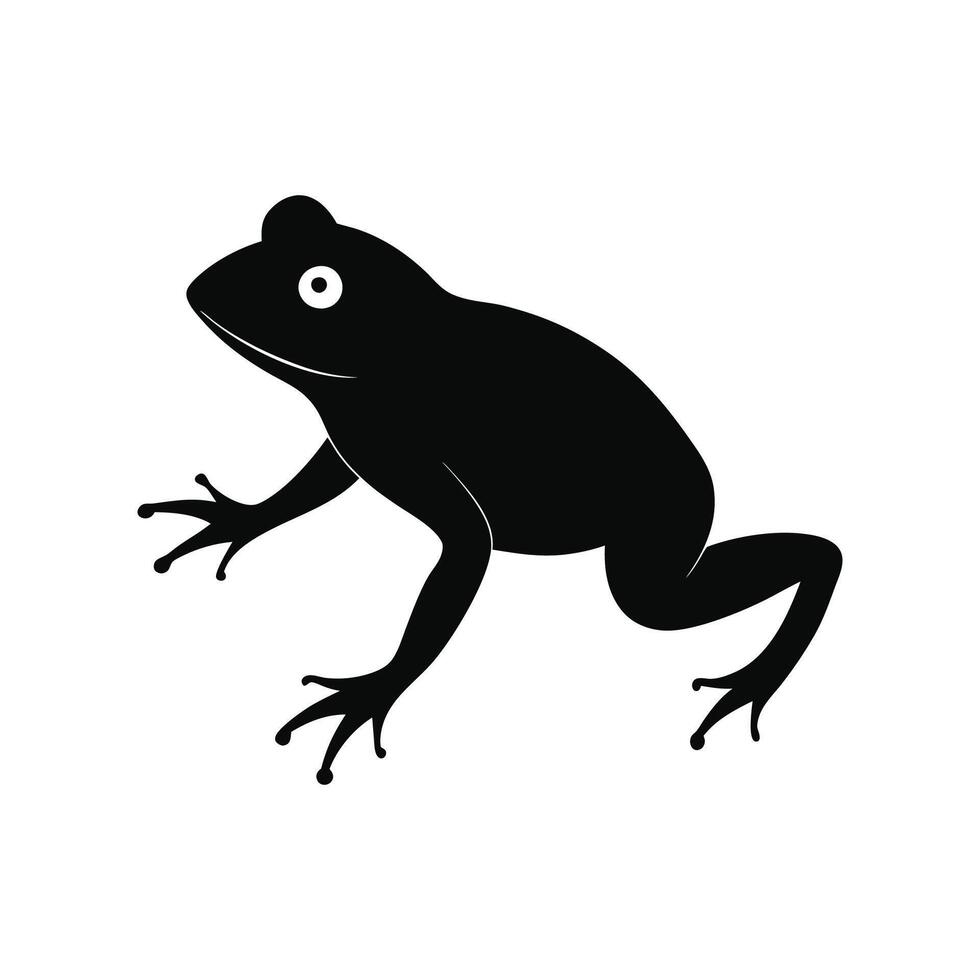A frog silhouette design on a white background vector