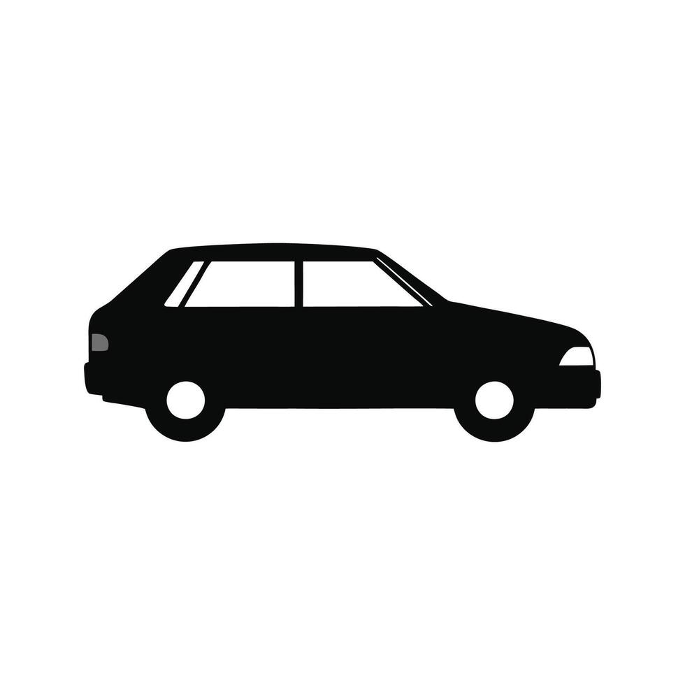 A car silhouette design on a white background vector