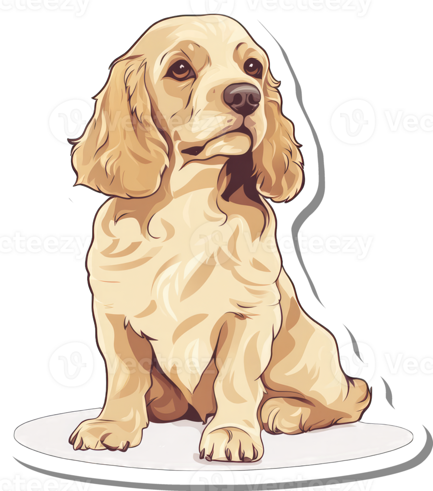 Adorable Golden Cocker Spaniel Puppy Sitting Down png