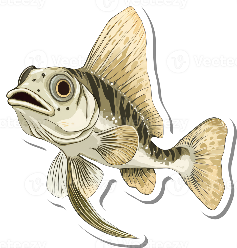 A Striking Illustration Of A Unique Fish Species png