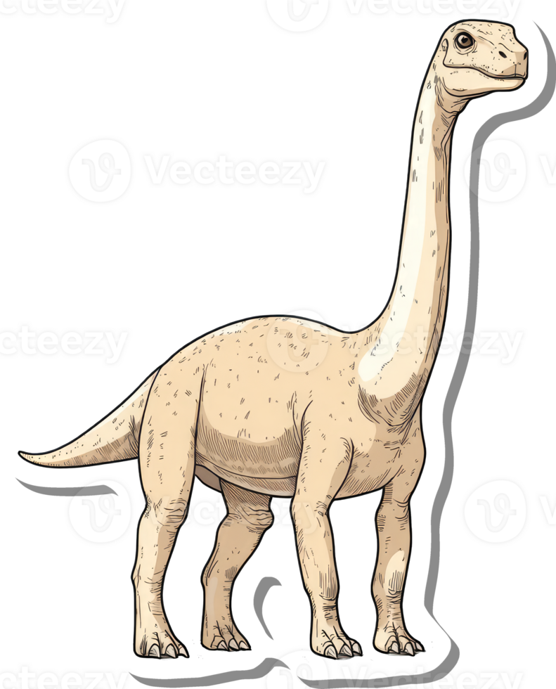 A Detailed Illustration Of A Sauropod Dinosaur png