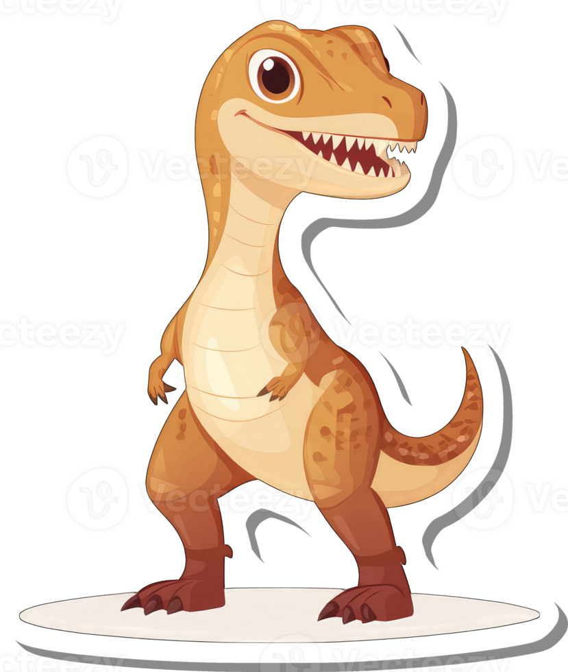 Adorable Cartoon Baby Tyrannosaurus Rex Dinosaur png
