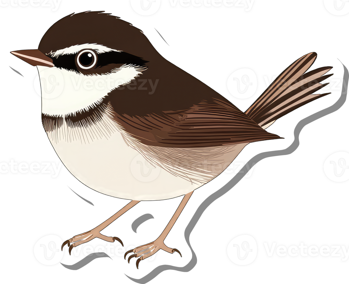 A Brown And White Small Bird Illustration png