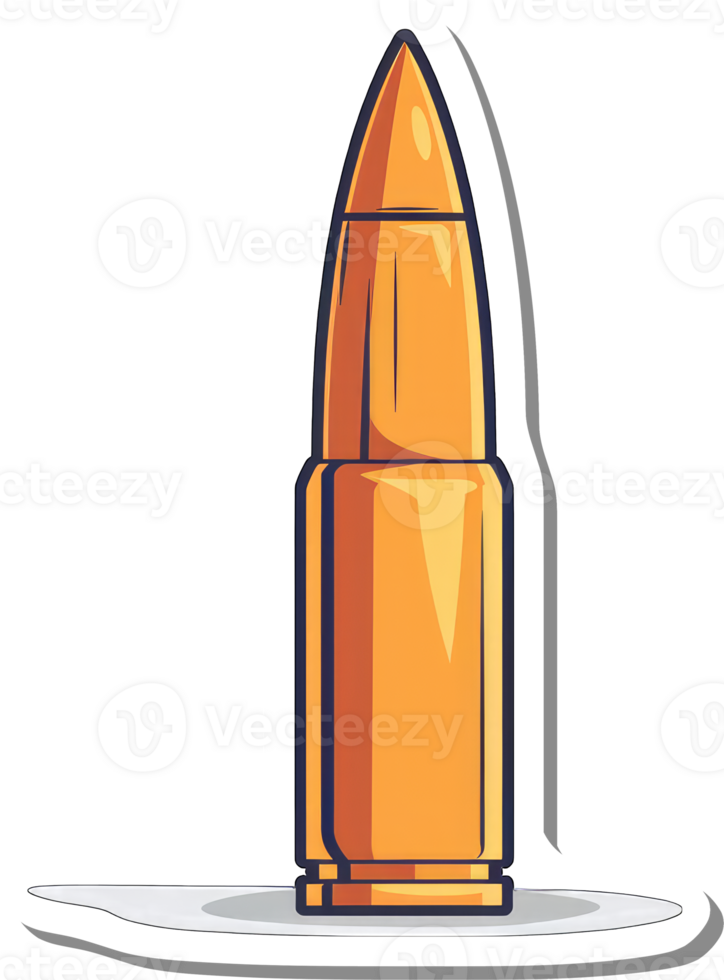 A Single Bullet Cartridge Sticker Illustration png