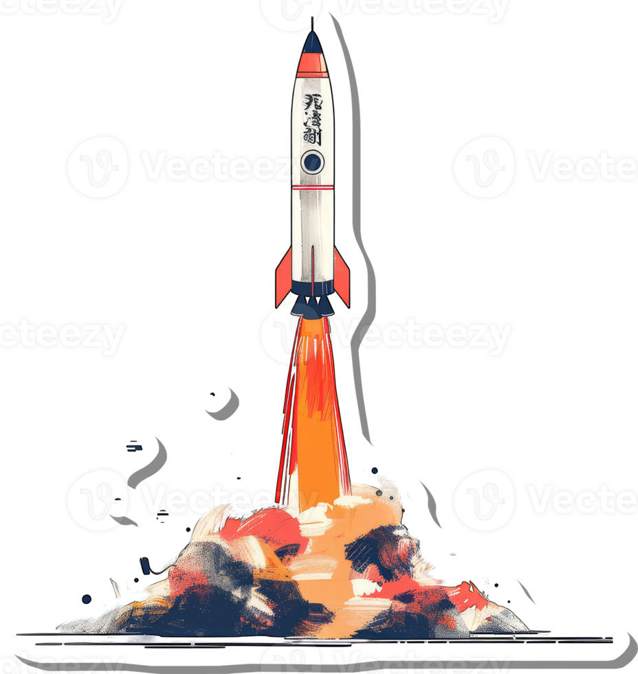 Rocket Launching From Earth Into Space png