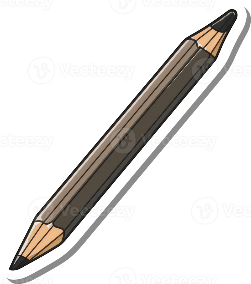 A Dark Brown Graphite Pencil Isolated On White png