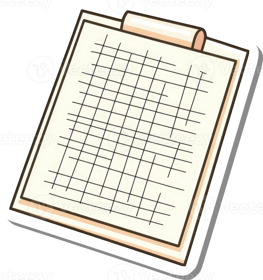 Gridded Clipboard Ready For Notes And Plans png