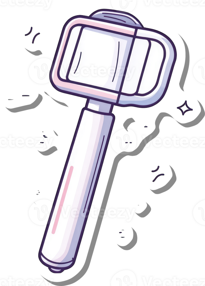 A Cute Cartoon Illustration Of A Selfie Stick png