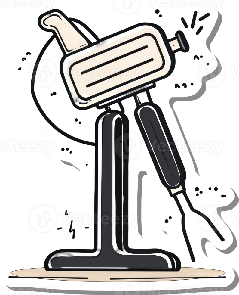 A Classic Tattoo Machine Design Illustration png