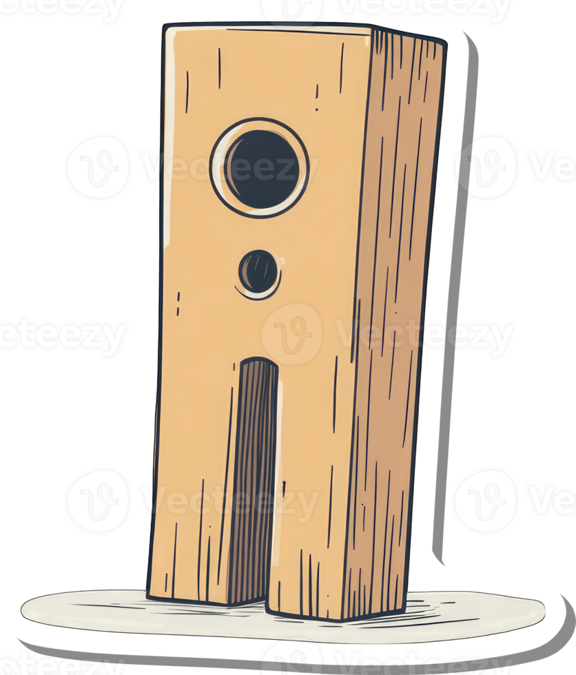 Wooden Block Letter A with Holes Design png