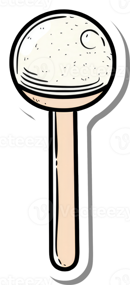Cartoon illustration of a single mushroom png