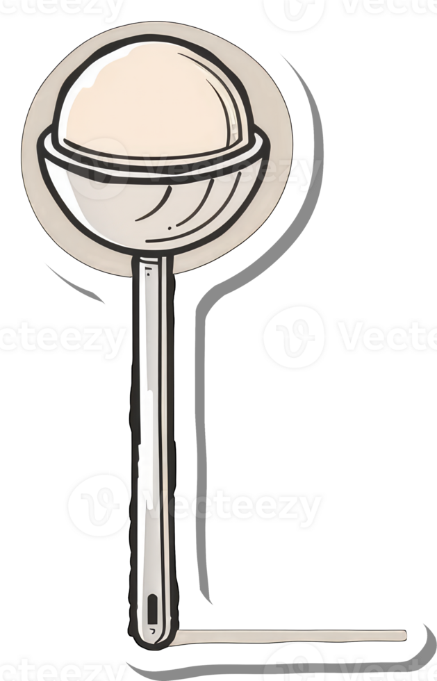 A Creamy Round Lollipop on a Stick png